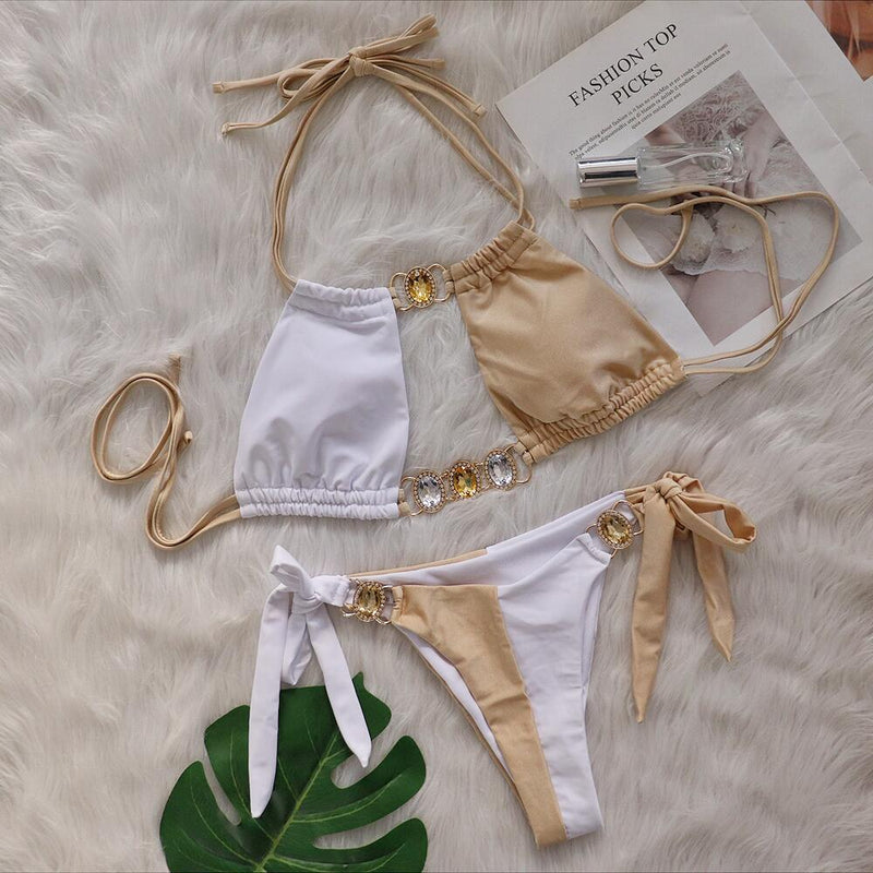 Patchwork Crystla Bikini