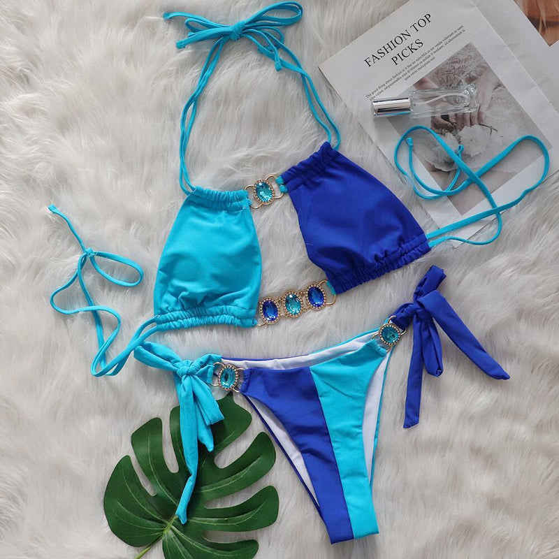 Patchwork Crystla Bikini