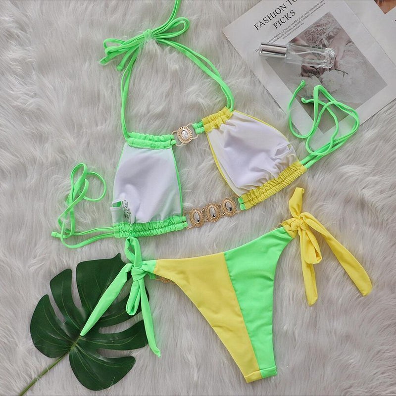 Patchwork Crystla Bikini