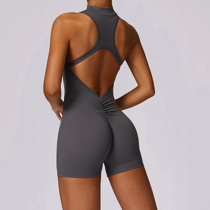 V Back Scrunch Jumpsuit