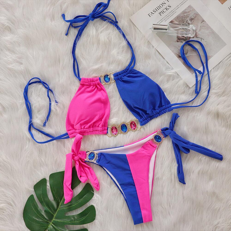 Patchwork Crystla Bikini